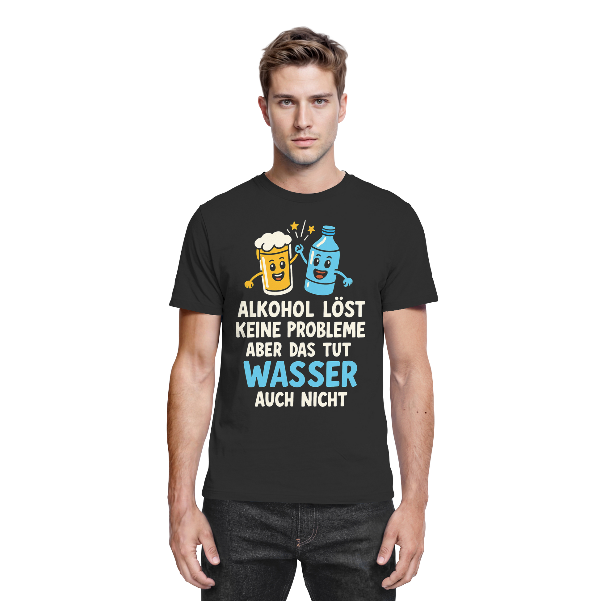 Alkohol löst keine Probleme aber Wasser auch nicht - Premium Shirt