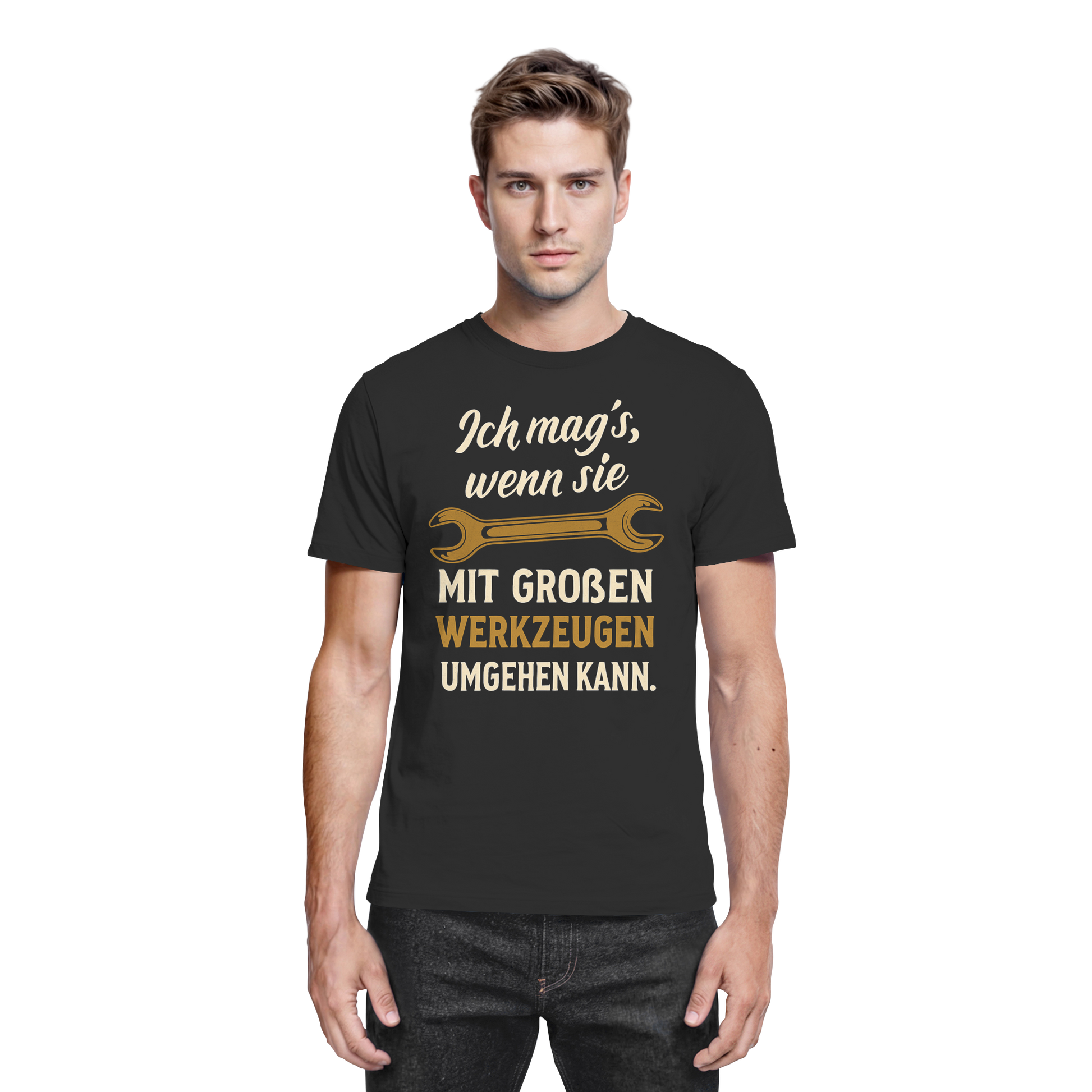 Ich mag's, wenn sie mit großen Werkzeugen umgehen kann - Premium Shirt