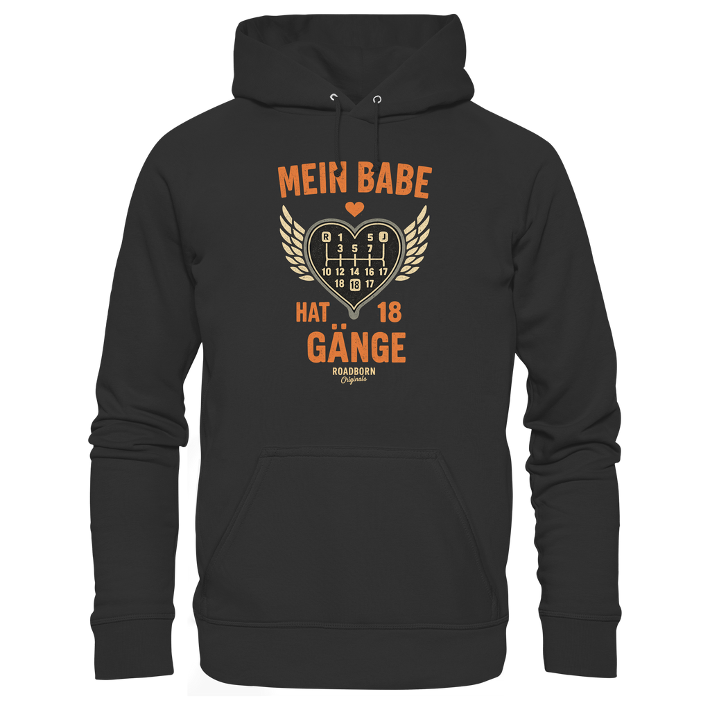Mein Babe hat 18 Gänge - Premium Unisex Hoodie
