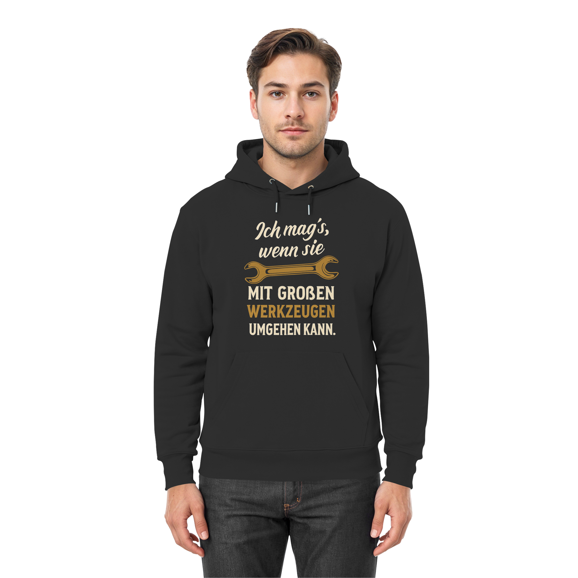 Ich mag's, wenn sie mit großen Werkzeugen umgehen kann - Premium Unisex Hoodie