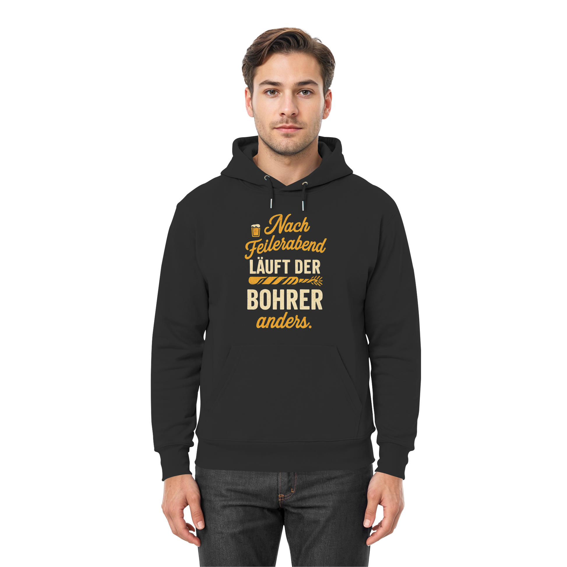 Nach Feierabend läuft der Bohrer anders - Premium Unisex Hoodie