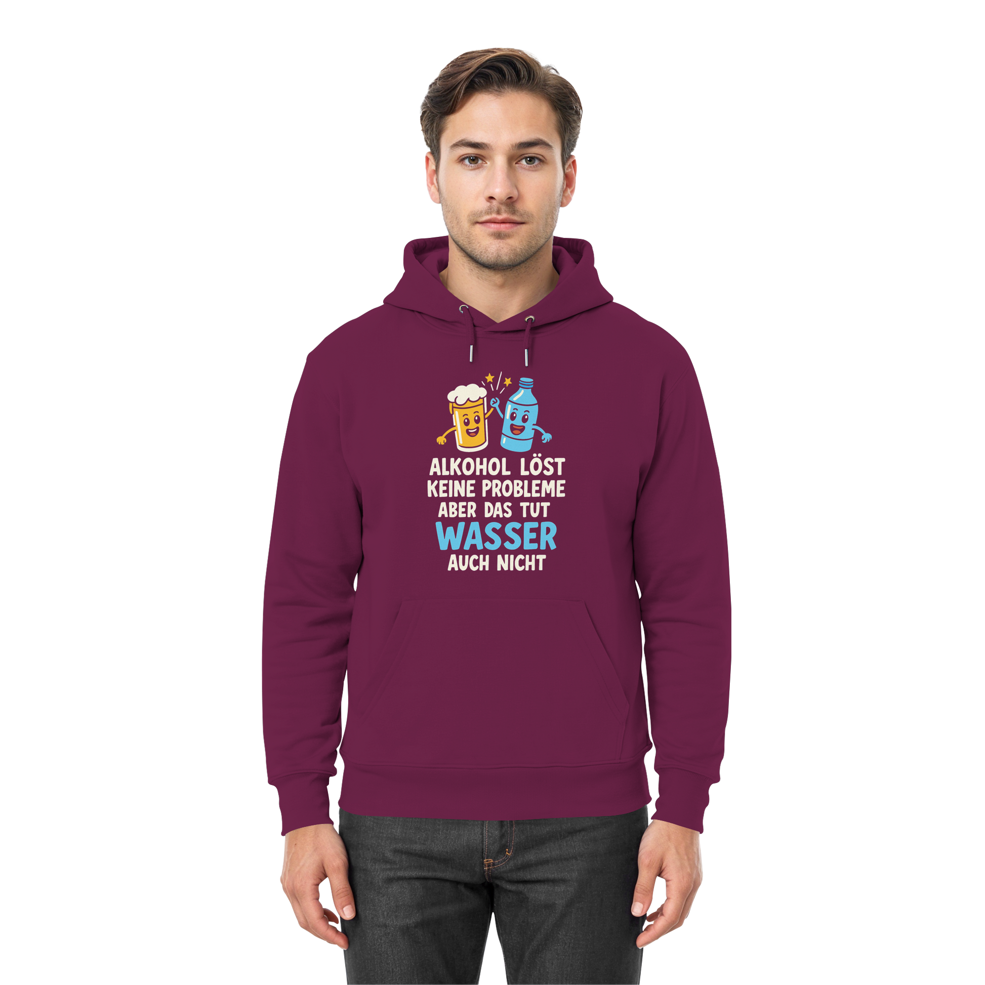Alkohol löst keine Probleme aber Wasser auch nicht - Premium Unisex Hoodie