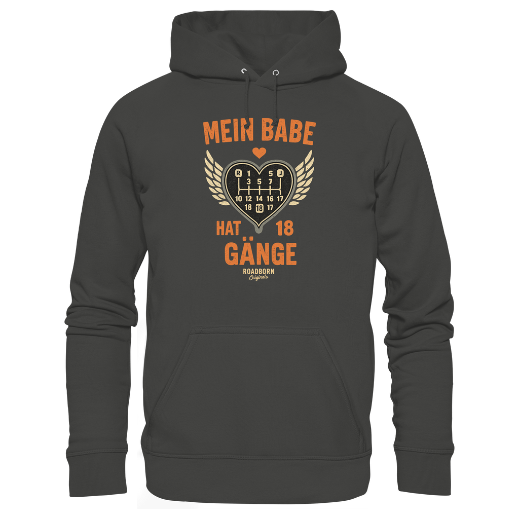 Mein Babe hat 18 Gänge - Premium Unisex Hoodie