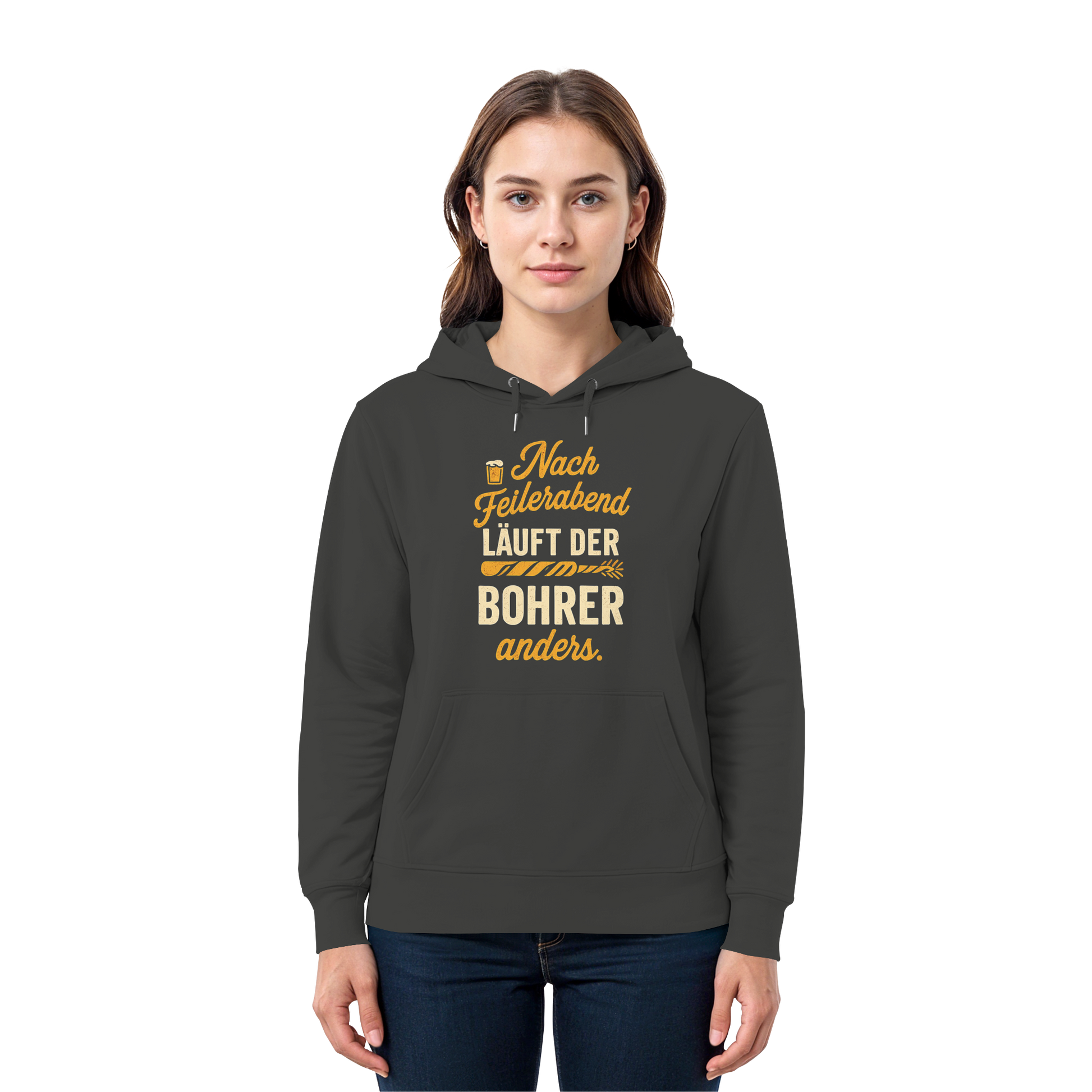 Nach Feierabend läuft der Bohrer anders - Premium Unisex Hoodie