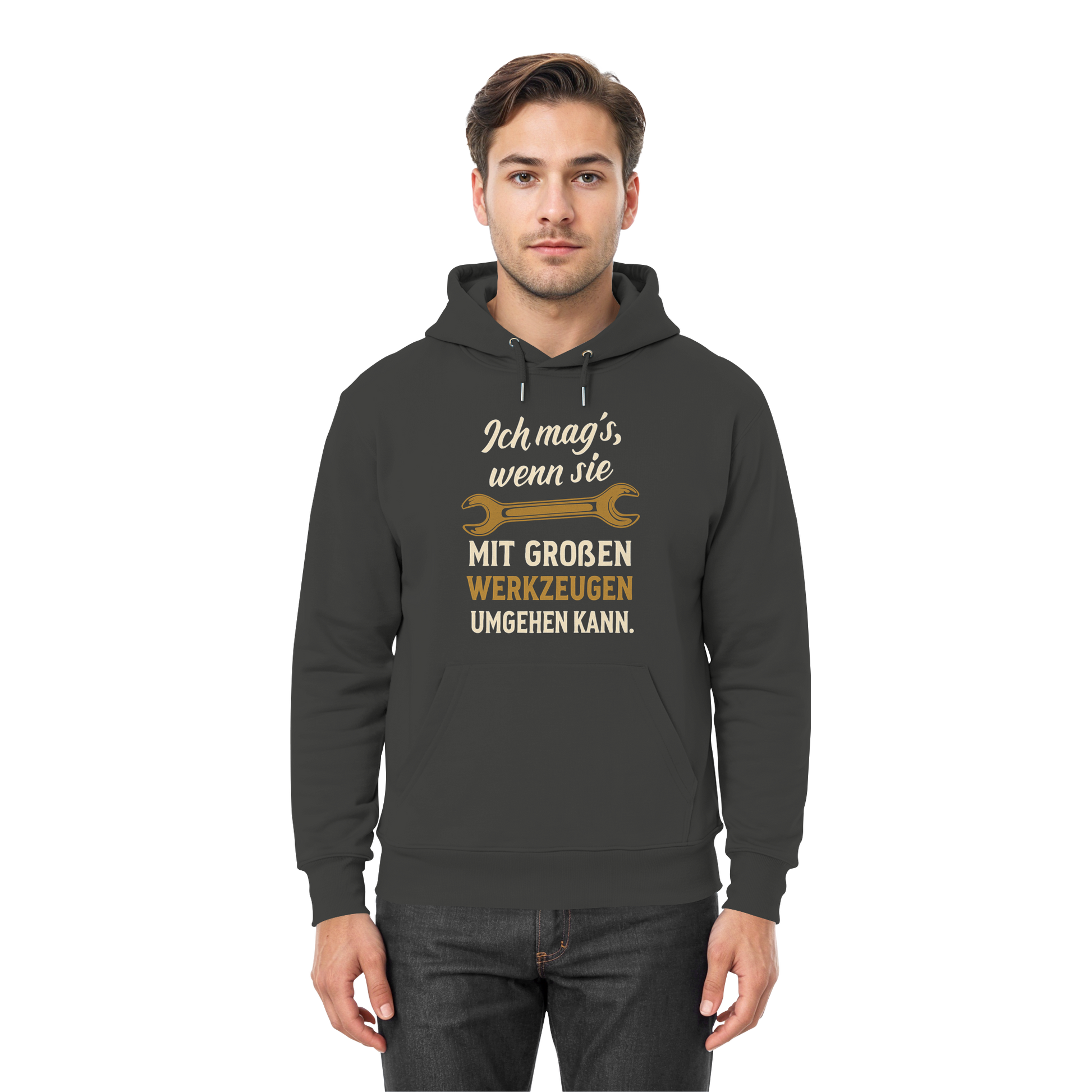 Ich mag's, wenn sie mit großen Werkzeugen umgehen kann - Premium Unisex Hoodie