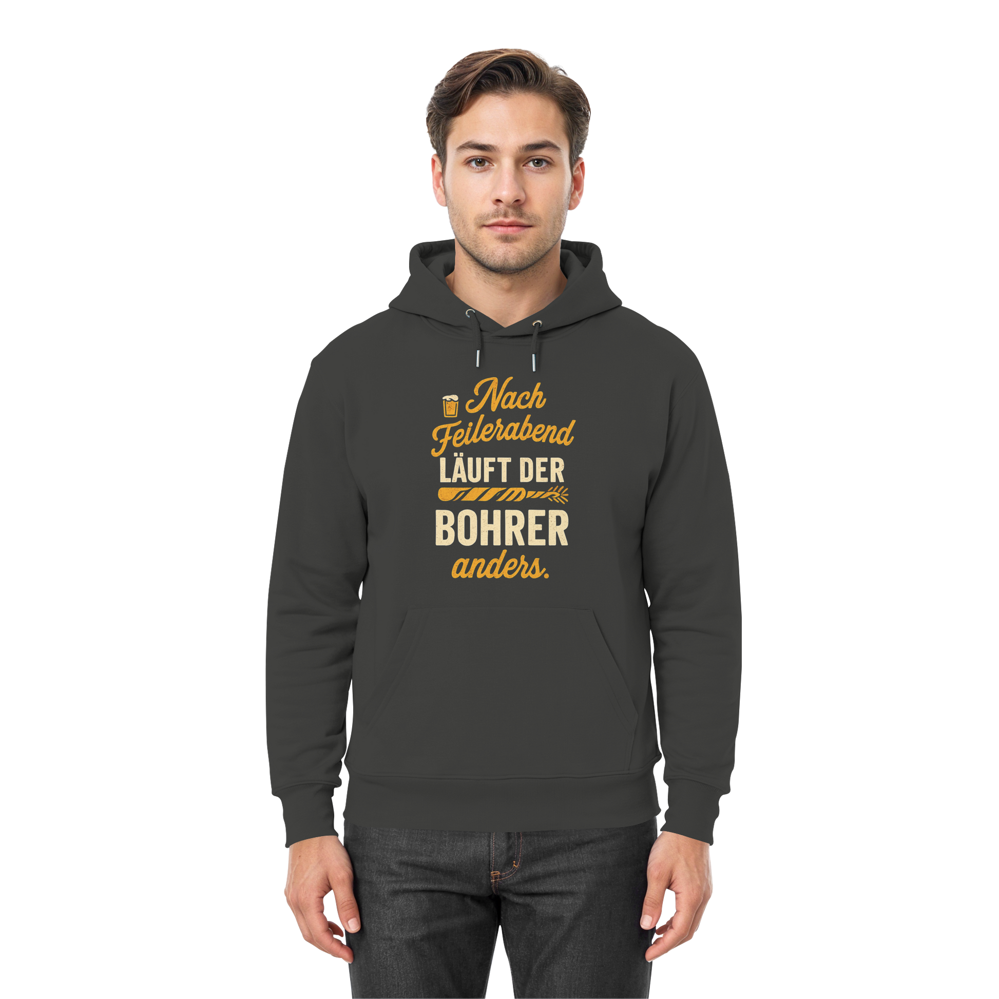 Nach Feierabend läuft der Bohrer anders - Premium Unisex Hoodie