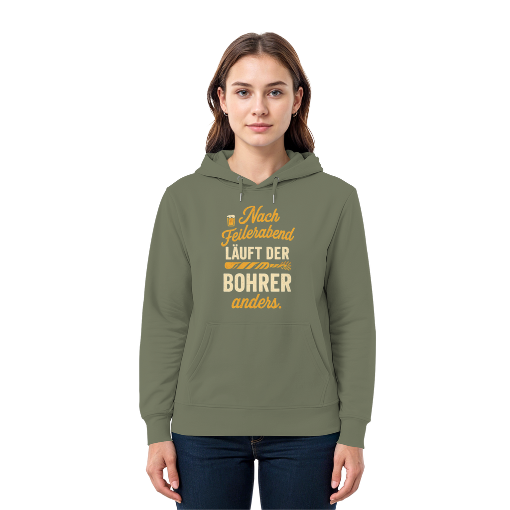 Nach Feierabend läuft der Bohrer anders - Premium Unisex Hoodie