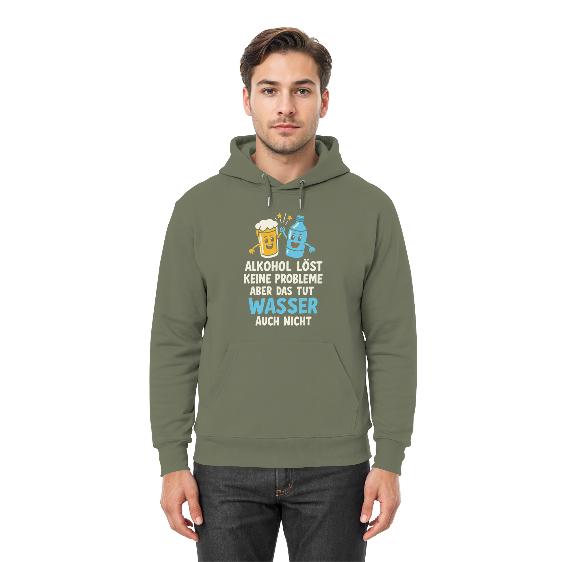 Alkohol löst keine Probleme aber Wasser auch nicht - Premium Unisex Hoodie