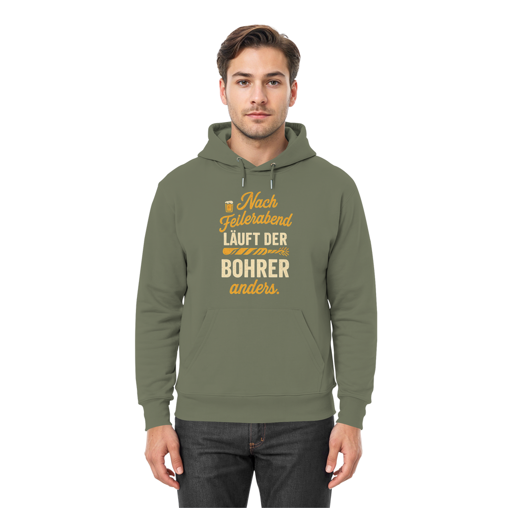Nach Feierabend läuft der Bohrer anders - Premium Unisex Hoodie