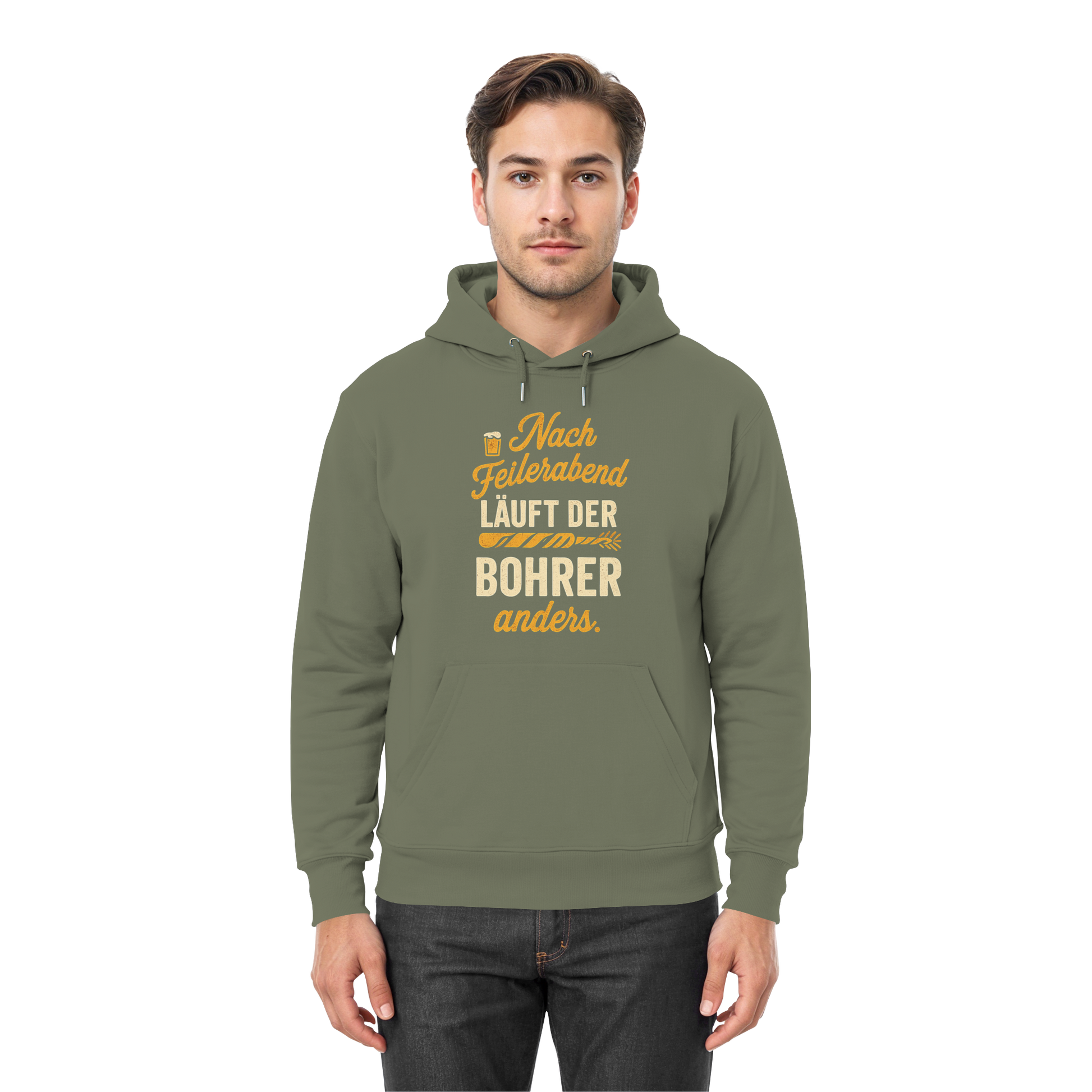 Nach Feierabend läuft der Bohrer anders - Premium Unisex Hoodie