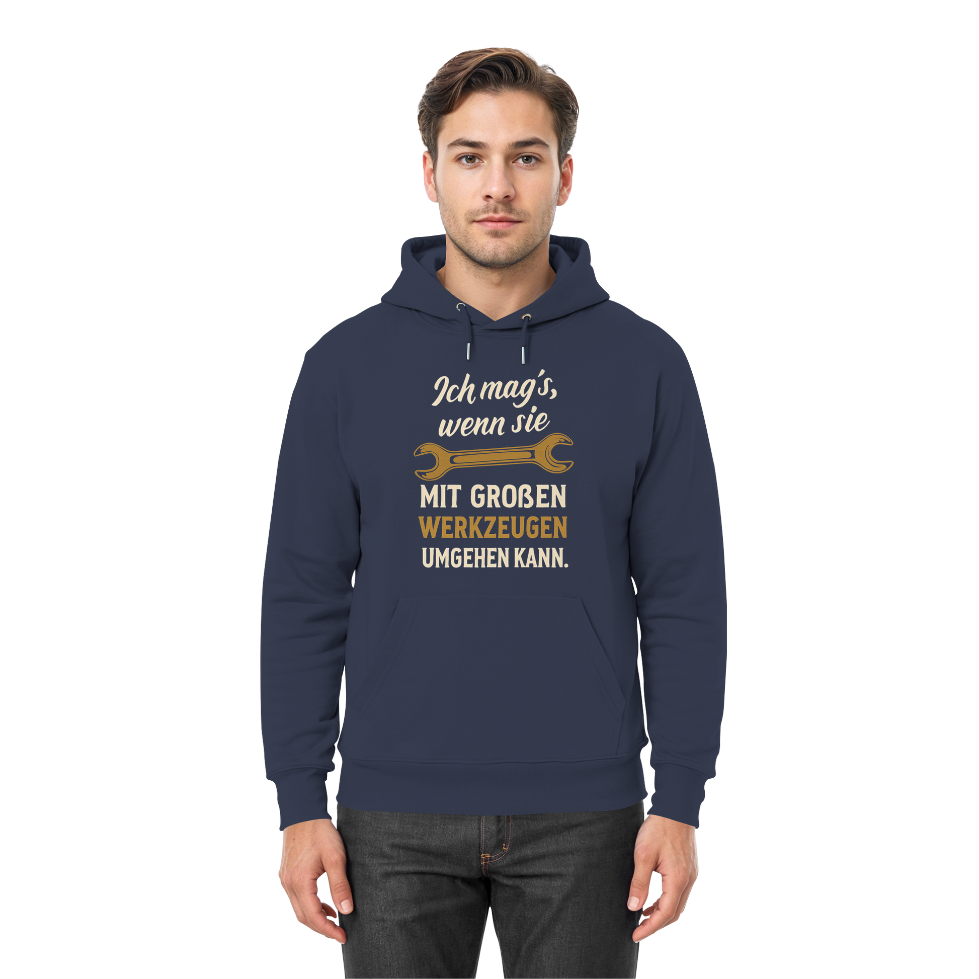 Ich mag's, wenn sie mit großen Werkzeugen umgehen kann - Premium Unisex Hoodie