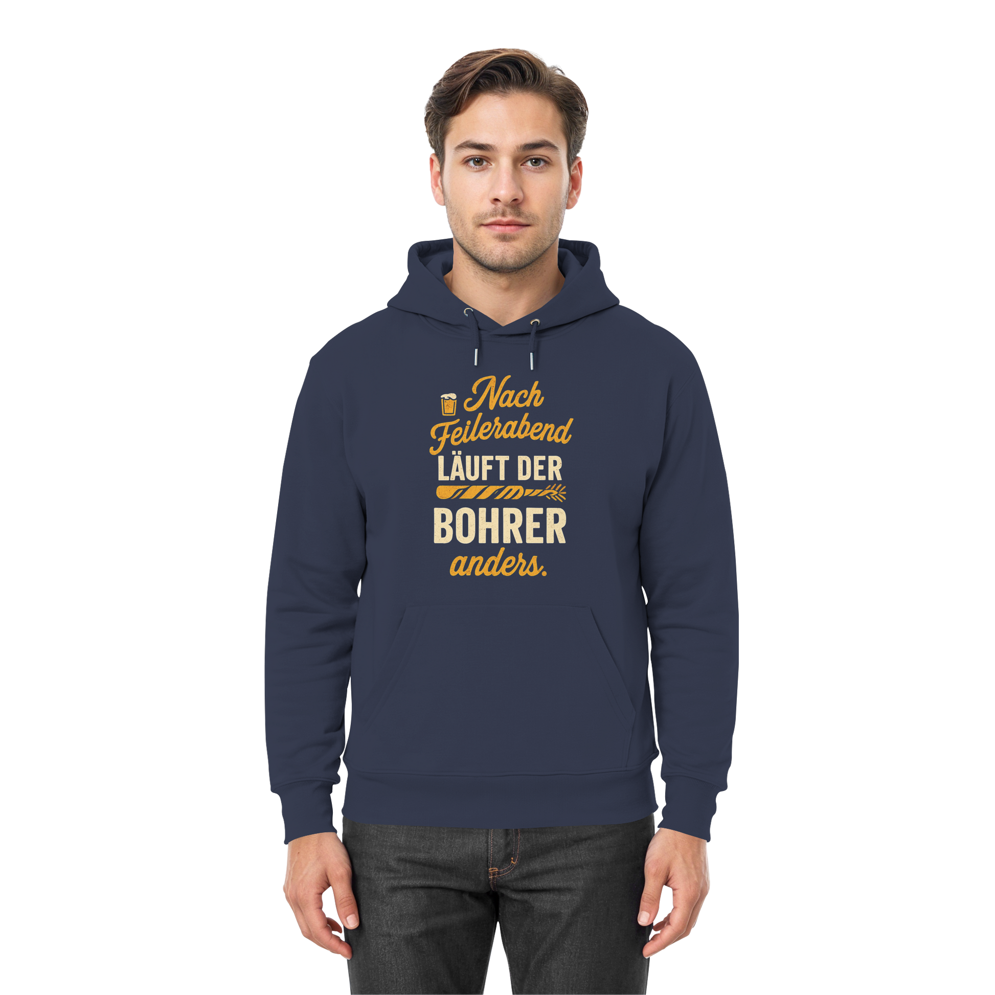 Nach Feierabend läuft der Bohrer anders - Premium Unisex Hoodie