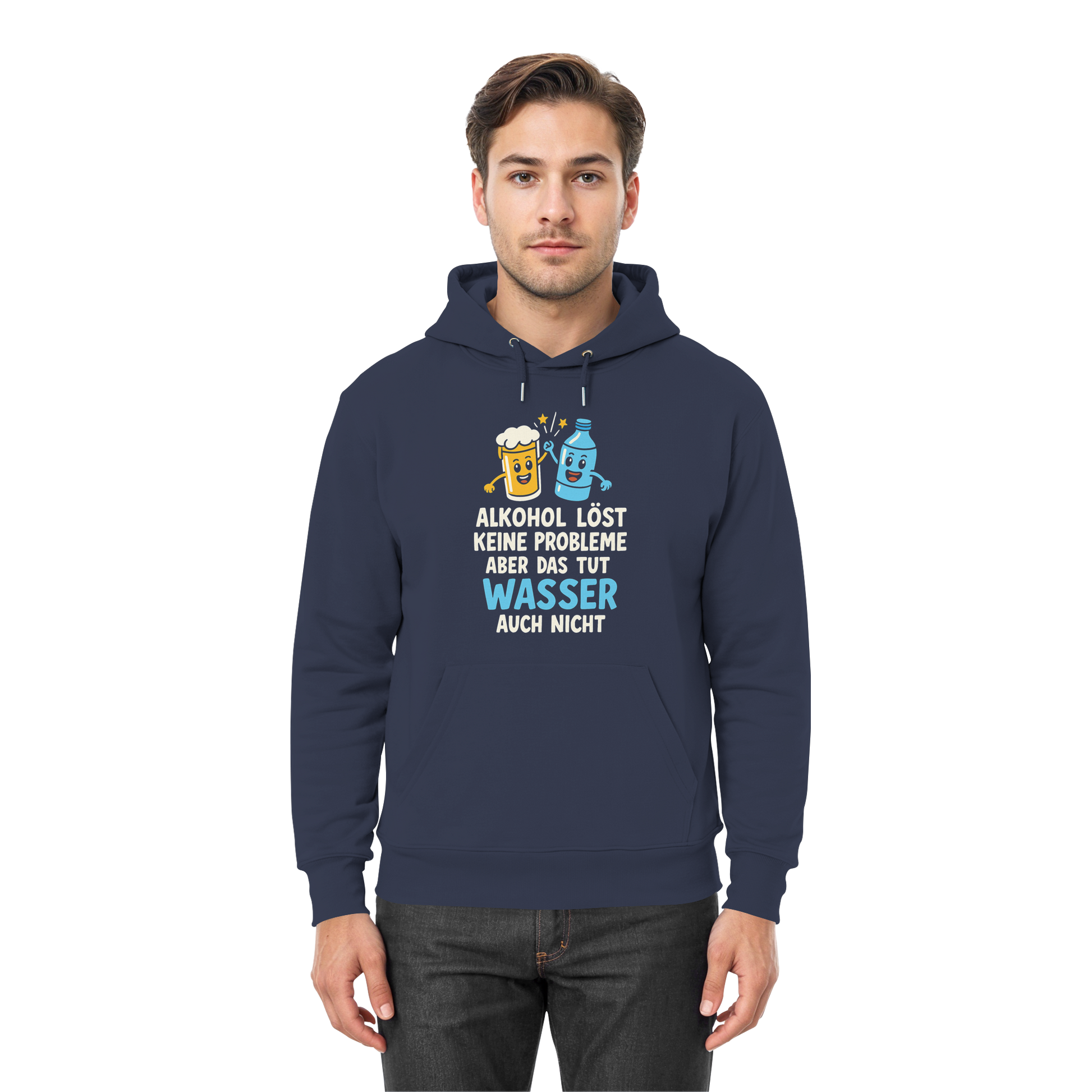 Alkohol löst keine Probleme aber Wasser auch nicht - Premium Unisex Hoodie