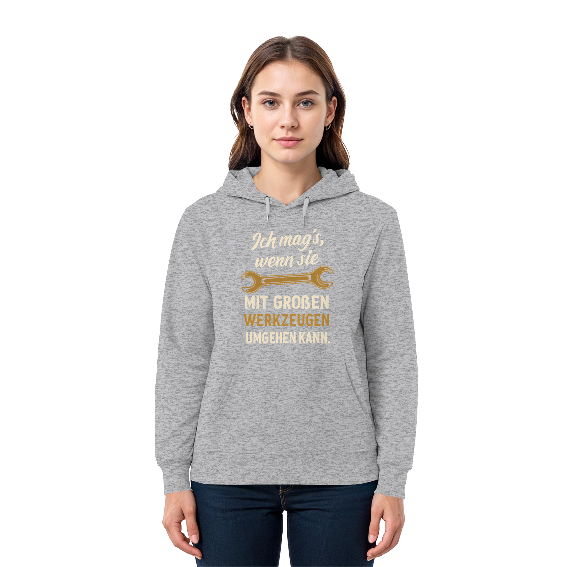 Ich mag's, wenn sie mit großen Werkzeugen umgehen kann - Premium Unisex Hoodie
