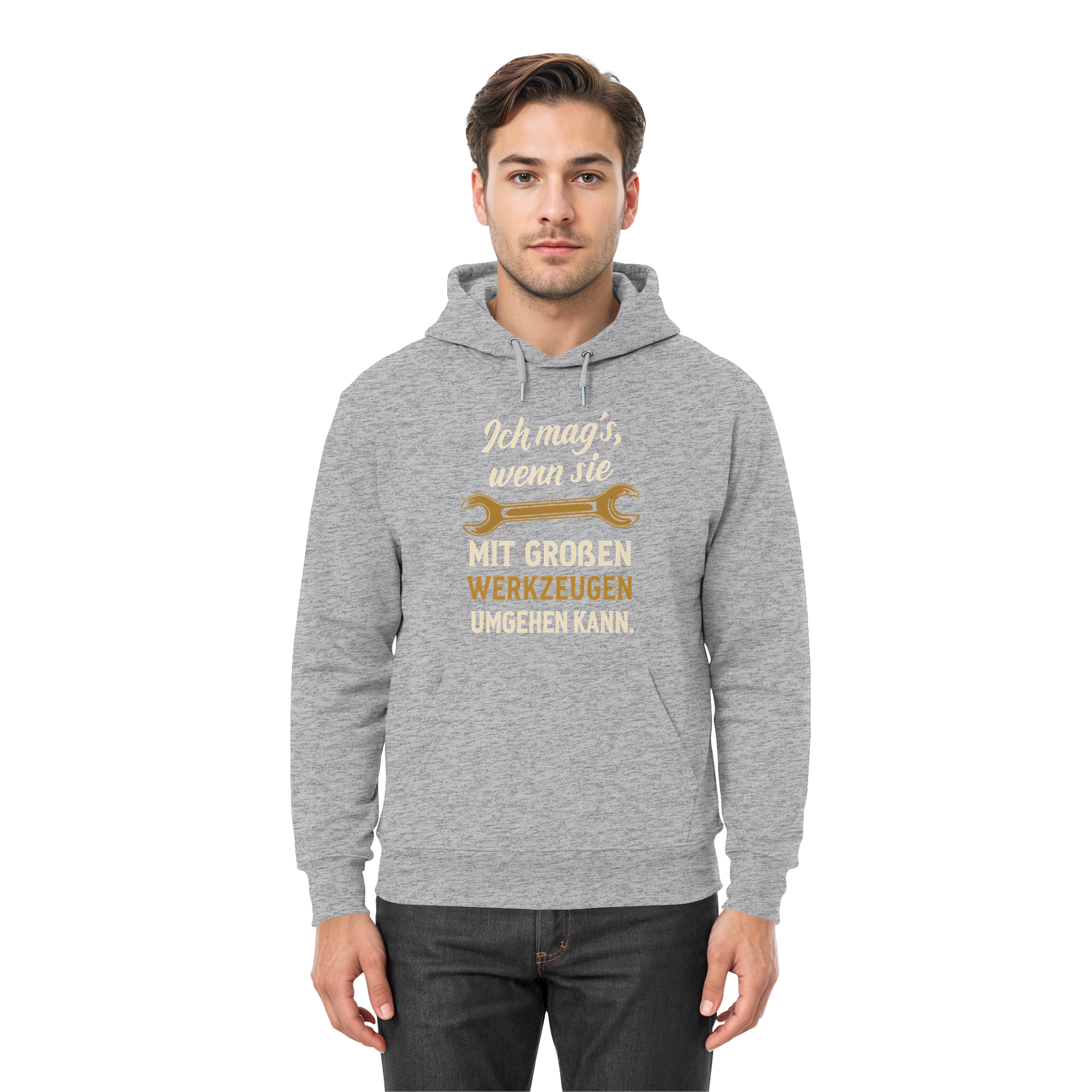 Ich mag's, wenn sie mit großen Werkzeugen umgehen kann - Premium Unisex Hoodie