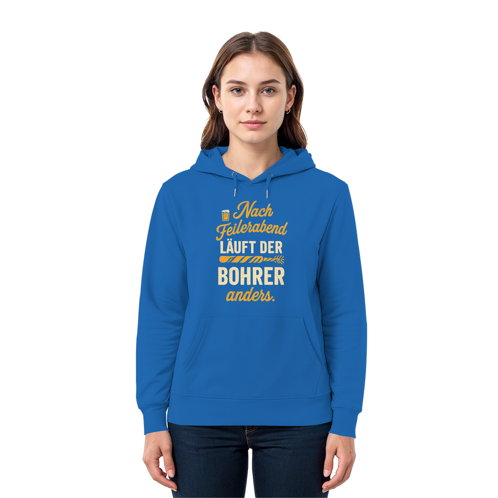 Nach Feierabend läuft der Bohrer anders - Premium Unisex Hoodie