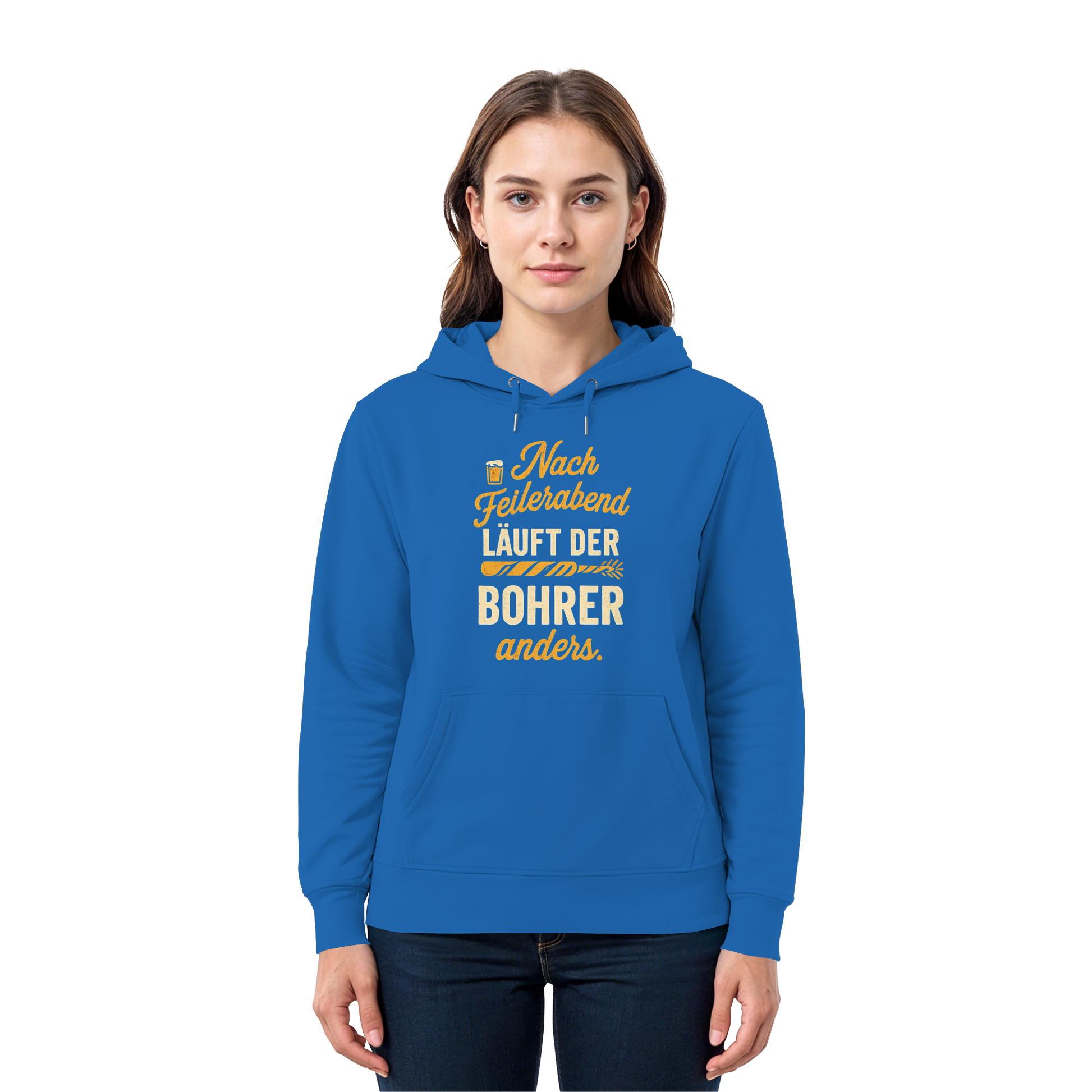 Nach Feierabend läuft der Bohrer anders - Premium Unisex Hoodie