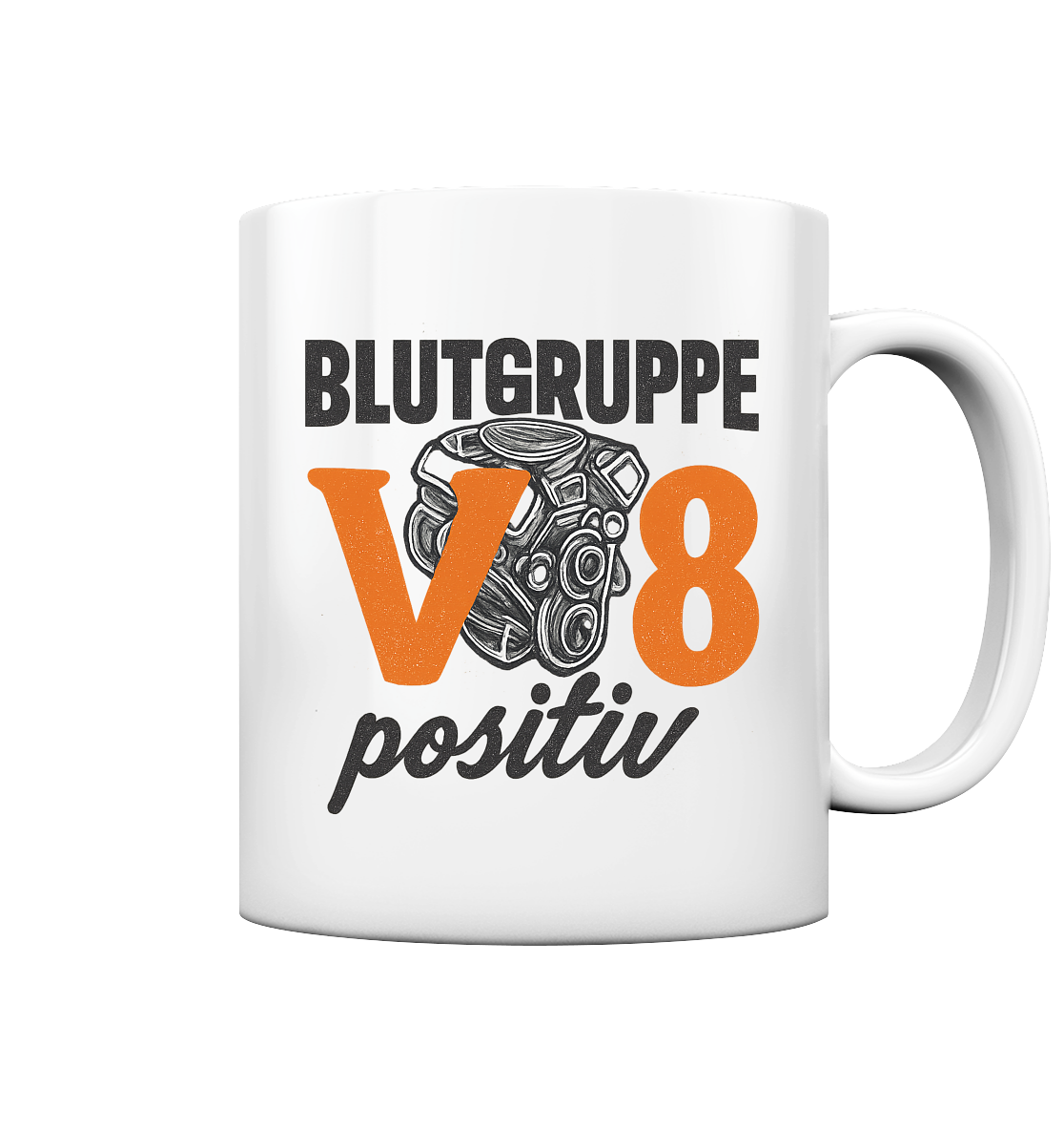 Blutgruppe V8 positiv - Tasse glossy
